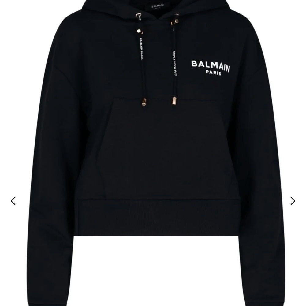 Balmain Paris Black Logo Hoodie